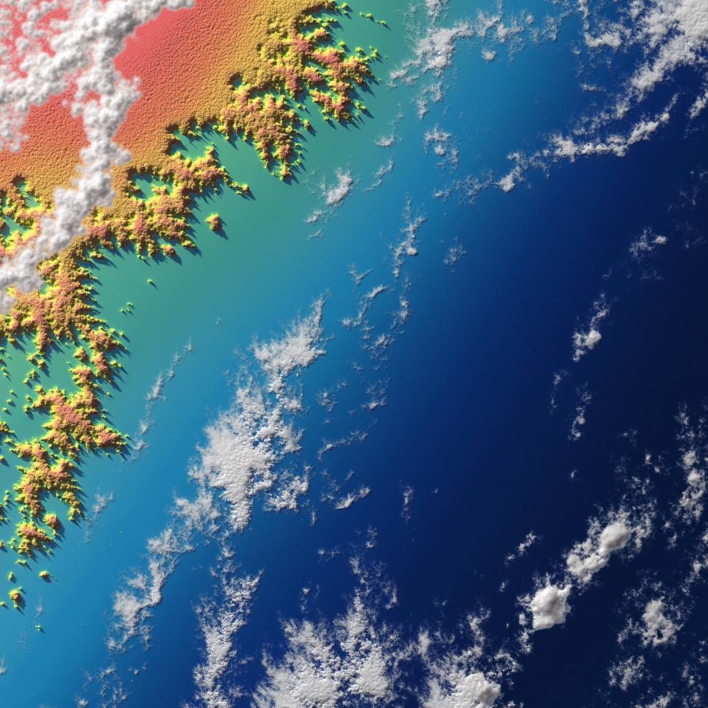 Anh ve tinh su dung false color de lam noi bat cac loai may khac nhau